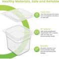 thumbnail image 3 of 6 Pack Plastic Food Pan with Lid 1/6 Size 4 Inch Deep Restaurant Clear Food Storage Containers with lids Polycarbonate Commercial Hotel Pans for Fruits Vegetables Beans Corns (6 PCS, 4'' Deep), 3 of 4
