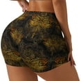 thumbnail image 2 of Kdxio Gold Dragonfly Mandala Print Workout Shorts for Women Seamless Soft Smooth Gym Yoga Scrunch Active Shorts, 2 of 5