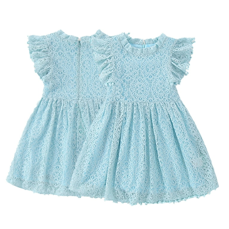 MXIEZI Girls Summer Dress Kids Short Sleeve Party Dress