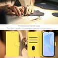 thumbnail image 5 of ELEHOLD Case for iPhone 7 / 8 / SE 2022 & 2020, Luxury Business Leather Wallet Flip Case with Stand & Card Slots,Lemon, 5 of 10