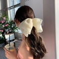 thumbnail image 4 of Dalrosia 3PCS Chiffon Big Bow Hair Clip,Big Bowknot Hairpin French Hair Clips Hair Barrette Clips Soft Mesh Fabric Hair Bows for Girls Women, 4 of 5