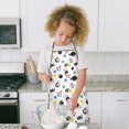 thumbnail image 4 of White Cow Lollipop Pattern Kids Aprons for Girls and Boys,Adjustable Neck Strap Toddler Aprons for Kids Cooking Baking, 4 of 6