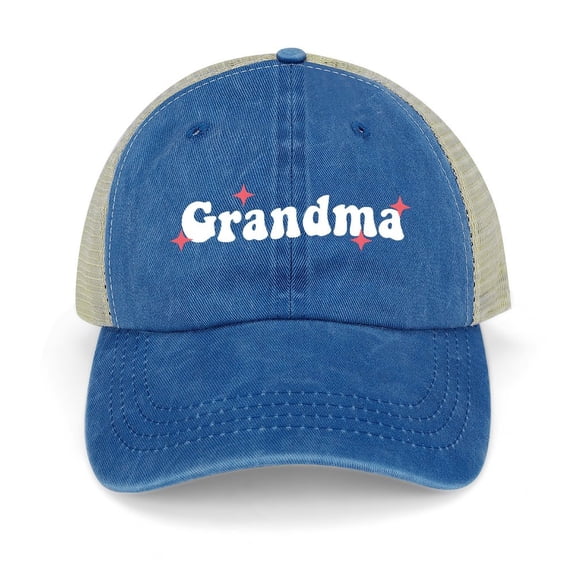 Grandma Dark Blue Baseball Cap for Men Women, Adjustable Snapback Hats Trucker Hat