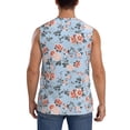 thumbnail image 4 of Lsque Rose Flowers Print Men's Cotton Blend Sleeveless Muscle Shirts (S-3XL)- Moisture Wicking, Odor Protection, UPF 30+,X-Large, 4 of 8