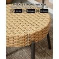 thumbnail image 2 of 3-Piece All-Weather Wicker Bistro Set,2 Rattan Chairs + Tempered-Glass Table, Compact Outdoor Dining Furniture for Garden, Backyard, Balcony & Apartment, 2 of 7