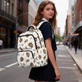 thumbnail image 6 of Pzuqiu Highland Cow Bow School Backpacks 17 Inch Large Capacity Kids Teenagers Schoolbags Bookbags Casual Travel Daypack with Front Zipper Breathable Teen Girls Backpack, 6 of 7