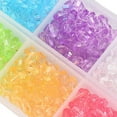 thumbnail image 5 of Transparent Acrylic Beads Bicone Mixed Color 6x5.5mm Hole: 2mm 360pcs/box, 5 of 7