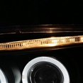 thumbnail image 5 of Dual LED Halo Projector Headlight In Black Housing Clear Lens Made For And Compatible With 1997 - 2003 Ford F150 F-150 Expedition 97 98 99 00 01 02 03, 5 of 7