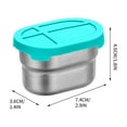 thumbnail image 3 of YIKA Tupperware Container 304 Stainless Steel Crispers Bento For Dipping Dishs Kitchen Storage Light Blue, 3 of 5