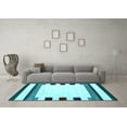 thumbnail image 3 of Ahgly Company Indoor Round Solid Light Blue Modern Area Rugs, 5' Round, 3 of 4