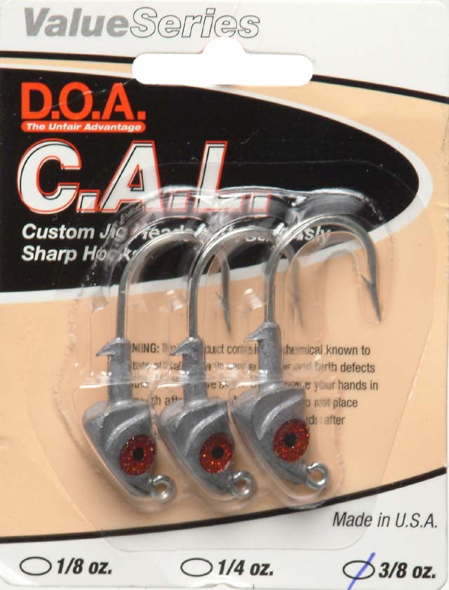 3/8oz Natural C.A.L Jig Heads MultiColored