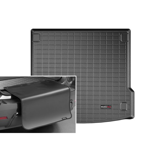 WeatherTech Cargo Trunk Liner with Bumper Protector compatible with F-Pace, Velar - Behind 2nd Row w/ Bumper Protector, Black