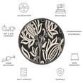 thumbnail image 6 of Safavieh Courtyard Crystal Floral Indoor/Outdoor Area Rug, Black/Sand, 5'3" x 5'3" Round, 6 of 10