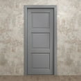 thumbnail image 3 of Sliding Pocket Door 24 x 96 inches | Ego 5010 Painted Grey Oak | Kit Rail Hardware | Solid Wood Interior Bedroom Modern Doors, 3 of 5