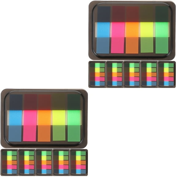 unbranded 12 Boxes  of Colored Notepad Transparent Page Markers Professional Highlight Strips