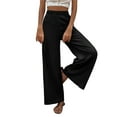 thumbnail image 5 of Sngxgn Pants for Women Stretchy Work Business Pants Casual Straight Leg Trousers(Black,M), 5 of 5
