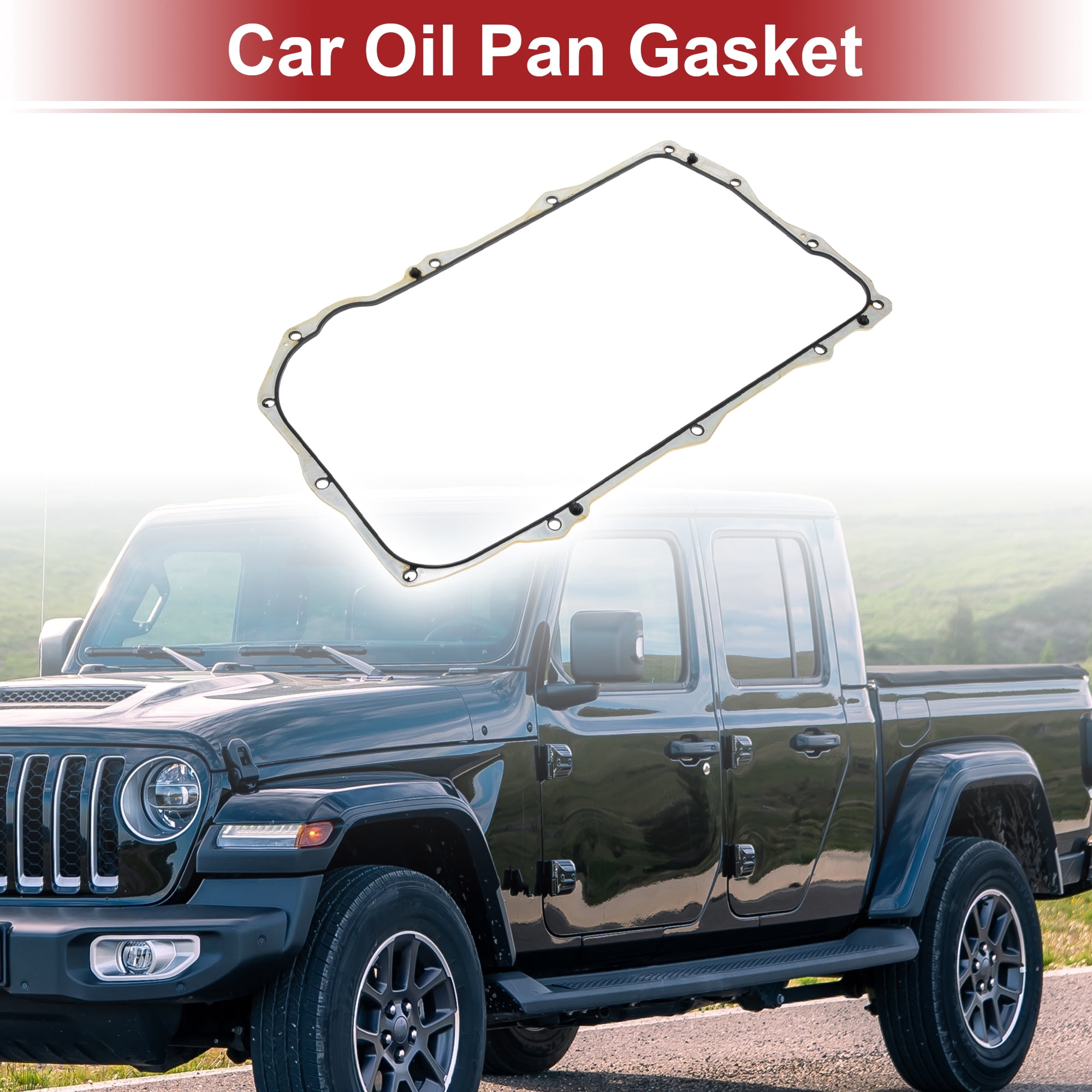 Car Oil Pan Gasket Car Transmission Oil Pan Gasket Engine Oil Pan Gasket Seal No.68362042AA for Jeep Wrangler 2018-2024 for Jeep Gladiator 2020-2024