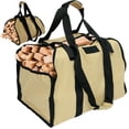 thumbnail image 1 of Canvas Firewood Log Carrier Bag  Canvas Firewood Tote Bag  Extra Large Firewood Holder  Wood Carrying Bag with Shoulder Strap and Top Handles for Camping, 1 of 8