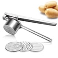 thumbnail image 1 of Potato Ricer, Stainless Steel Potato Masher With Interchangeable Discs, Heavy Duty Potato Masher And Ricer Kitchen Tool, Press And Mash Kitchen Gadge-SHUNJING, 1 of 4