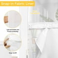 thumbnail image 3 of Cactus Plant No Hooks Shower Curtain with Snap-in Liner Green Cactus Botanical Tropical Plant Wood Striped Shower Curtains for Bathroom, Waterproof, Easy Install, Washable 72"x96", 3 of 9
