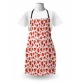 thumbnail image 3 of Strawberry Apron, Juicy Ripe Strawberries Pattern as Repeating Motifs Theme, Unisex Kitchen Bib with Adjustable Neck for Cooking Gardening, Adult Size, Lime Green Vermilion, by Ambesonne, 3 of 4