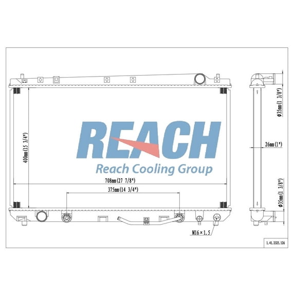 REACH 41-2325 Radiator for 04-00 Toyota Avalon, Automotive Radiator Replacement Part