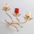 thumbnail image 4 of Candelabro de hierro Sunnimix Flor 3/5 brazos 41x25x11CM Candelero de cristal, 4 of 8