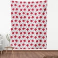 thumbnail image 3 of Ambesonne Hibiscus Fabric by the Yard Upholstery, Tropical Endemic Botany, 3 Yards, Dark Coral White, 3 of 4
