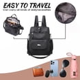 thumbnail image 3 of Mochila De Cuero PU para mujer, bolso de diseño multiusos a la moda, bolsos de hombro para mujer, mochila de viaje, 30*29*13cm, 3 of 7