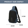 thumbnail image 2 of Sling Bag Bolso pequeño para hombre con puerto de carga USB Cartera de viaje Bolso de pecho ligero, 2 of 5