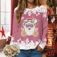 thumbnail image 2 of Towmus Christmas Sweatshirts for Women Plus Size Christmas Graphic Crewneck Sweatshirt Casual Snowflake Pullover Tops, 2 of 7
