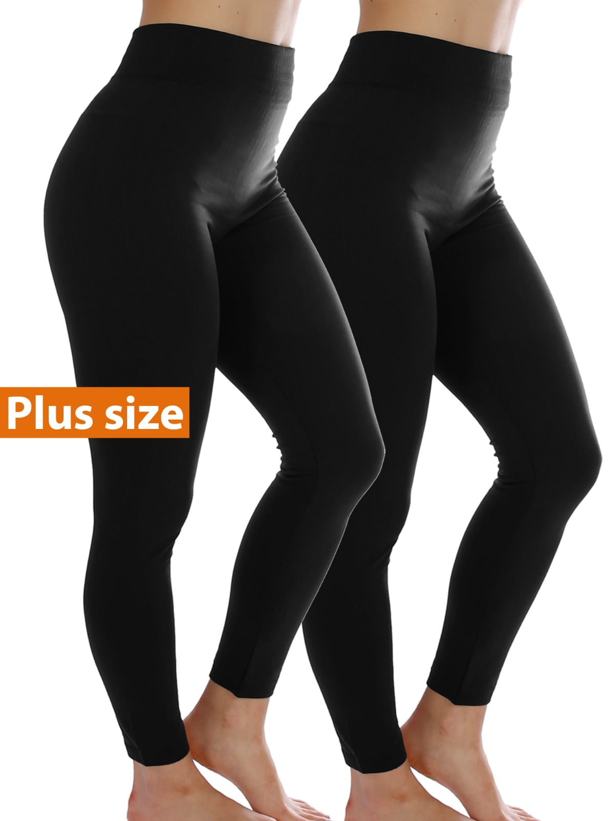 2 PACK Women Fleece Lined Plus Size 
