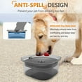 thumbnail image 2 of Negro - Cuenco para perros antiderrame, bebedero para mascotas, dispensador de agua potable de liberación lenta de 2 litros, apto para mascotas, bebedero portátil de viaje, para perros/gatos (1 unidad, 2 of 5