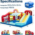 thumbnail image 4 of SPECSTAR 9 in 1 Bounce House for Kids, Market Theme Inflatable Bounce House with Slide, Bouncy Castle with Blower, 146" x 148", 4 of 8