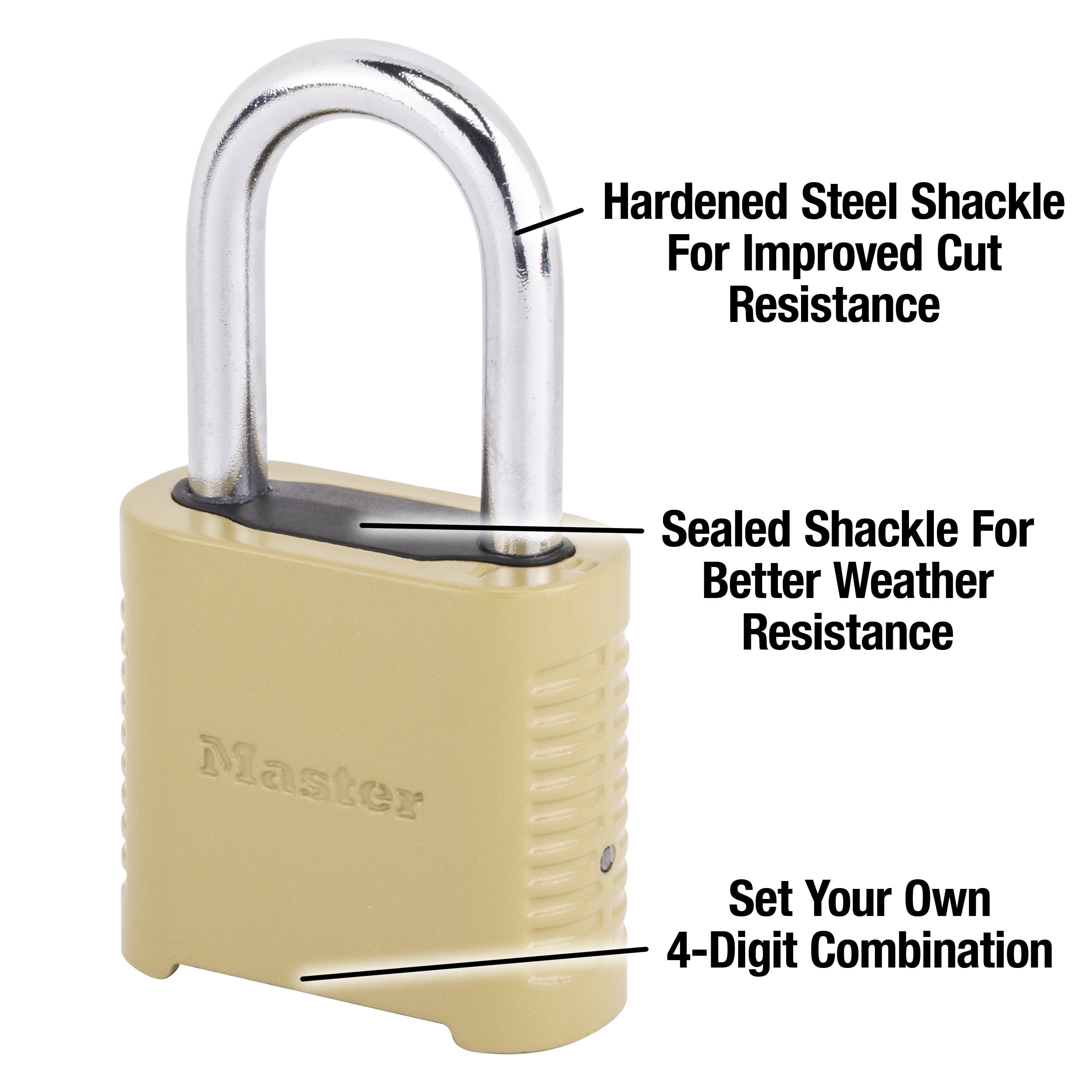 (2 pack) Master Lock 2in Zinc Outdoor Combination Padlock with 2in Shackle