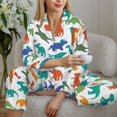 thumbnail image 6 of Sikiie Colorful Dinosaur Women's Long-Sleeve Shirt and Full-Length Bottom Pajama Set (s-xxl)-Large, 6 of 7