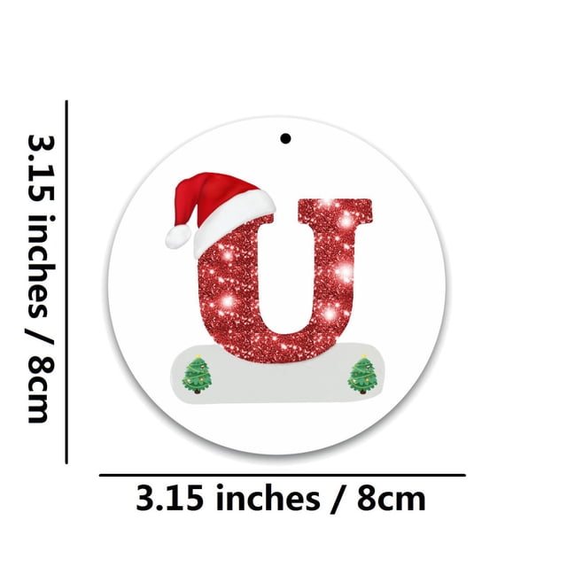 Birdeem Christmas Alphabet Decorations Personalized for Gift Christmas Tree Hanging Ornament Diy Decorations