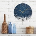thumbnail image 7 of Dreamtimes Christmas Blue Snowflake Wall Clock, Silent Non Ticking Battery Operated Creative Decorative Round Clock for Kitchen, Living Room, Bathroom, Home School Office, 10 Inch, 7 of 7