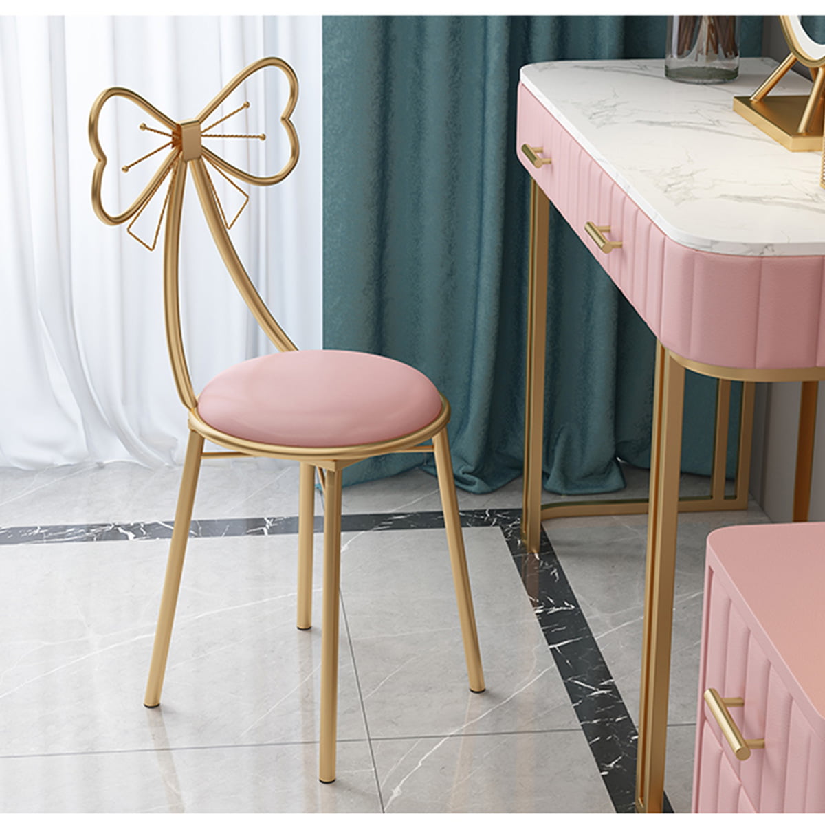 Makeup Artist Stool Dining Chairs, Vanity Bench For Bathroom