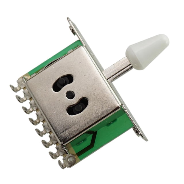 Interruptor de Pastilla de 3 Vías con Punta para Piezas de Guitarra Eléctrica - Blanco Sunnimix Interruptor de recogida de 3 vías