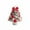 Red, variant on Mini Tabletop Christmas Tree with String Lights - 14" Artificial PVC Flocked Tree, Small Holiday Decoration for Home, Party & Office