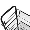 thumbnail image 4 of MUNDO IN MUEBLES Carrito Organizador Talsi 1653 Negro | Carrito Auxiliar de 3 Niveles con Cestas Metálicas de Malla | Estructura de Metal | Diseño Compacto y Movible | Ideal para Hogar y Oficina, 4 of 8