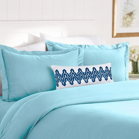 Elegant Comfort 1500 Thread Count Silky-Soft WRINKLE FREE 3-Piece Duvet Cover Set, King/Cali King, Aqua