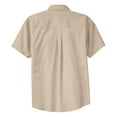 thumbnail image 6 of Mens Short Sleeve Easy Care Cotton/Polyester Shirt Stone Large, 6 of 6