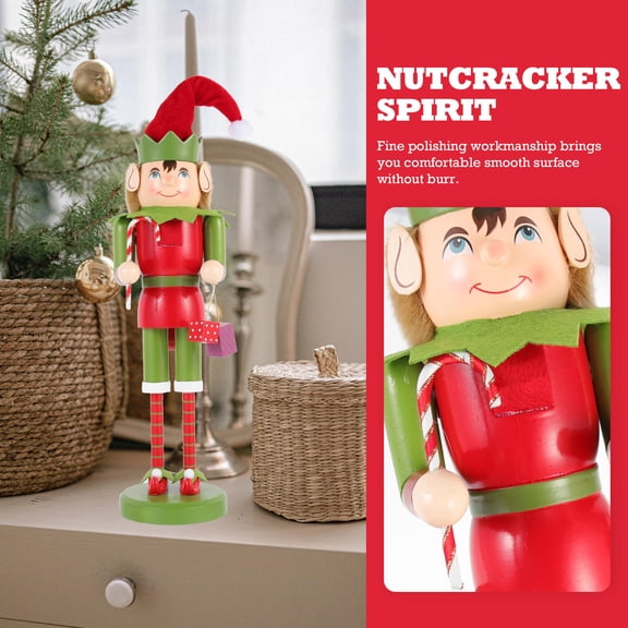 FOMIYES Wooden Nutcracker Puppet Multi Color Xmas Decor for Home and Office