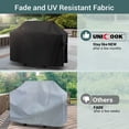 thumbnail image 5 of Unicook 58 Inch Gas Grill Cover for Backyard Grill Heavy Duty Waterproof, Fits Gills up to 55 Inch, Fade & Weather Resistant BBQ Cover, Black, 5 of 8