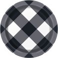 thumbnail image 2 of (6 pack) Disposable Paper Dessert Plates, 7", Black Buffalo Plaid, 10 Count, Way To Celebrate, 2 of 4