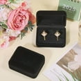 thumbnail image 5 of 2 pc 2 Pcs Velvet Cufflink Box Black Flocking Storage Gift Box Jewelry Display Box for Engagement Birthday Anniversary 2.99×2.4inch, 5 of 7