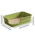 thumbnail image 2 of Extra Large Cat Litter High Scatter Semi Enclosed Plastic Indoor Tray Durable Easy Clean Dogs Cats Pet Supplies, 2 of 3
