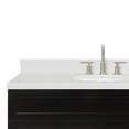 thumbnail image 4 of Ariel Hamlet 48 In. Oval Sink Bathroom Vanity With Carrara White Quartz Countertop 1.5 Edge In Black, 4 of 11